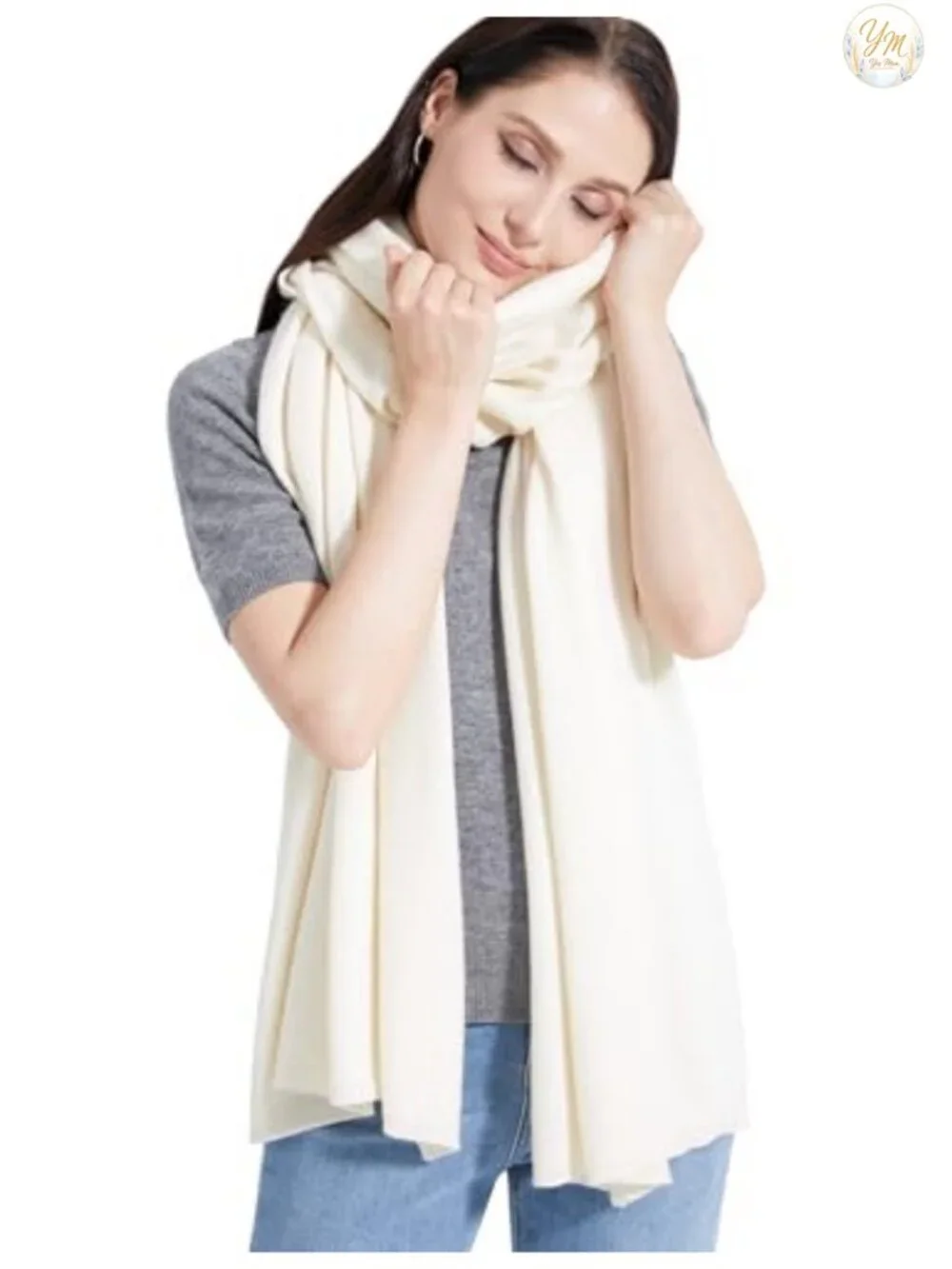 Cashmere Blend Wrap Scarf Stole for Women Travel Extra Large 87